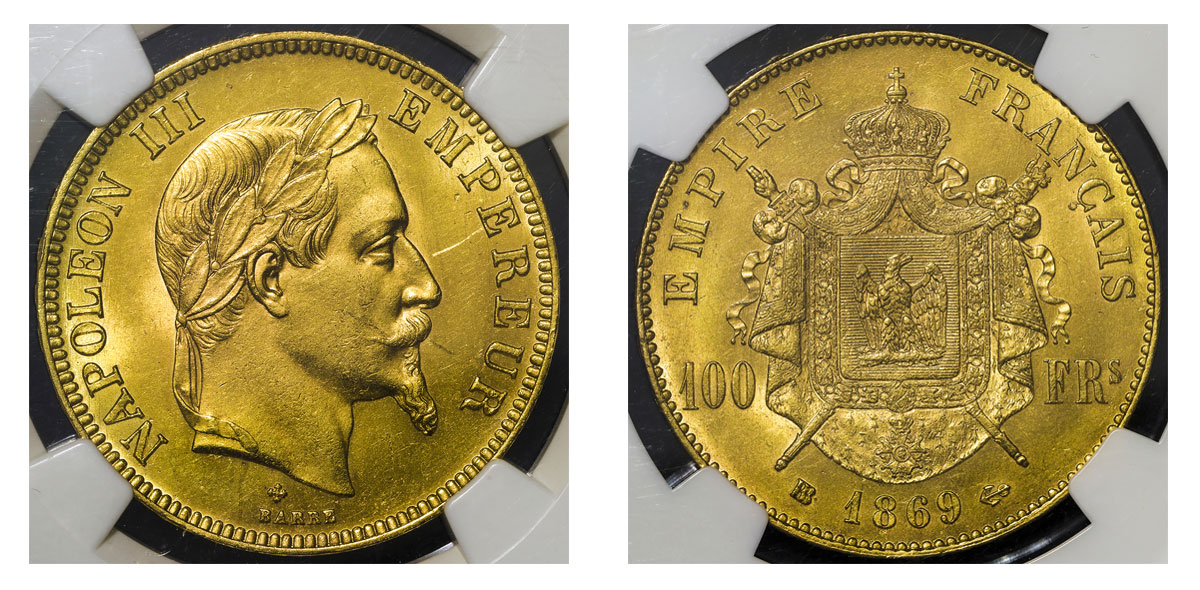ナポレオン3世 100フラン金貨