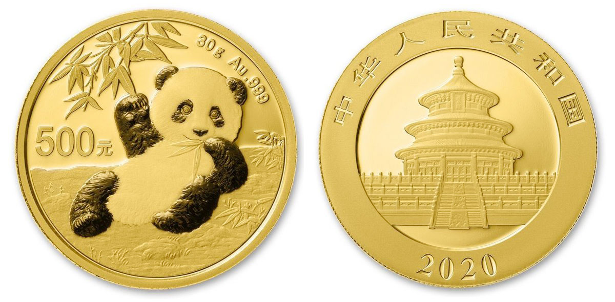 中国：パンダ金貨